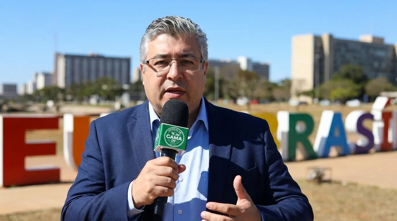 Crianças brincando em parque infantil de Brasília, com melhorias anunciadas.