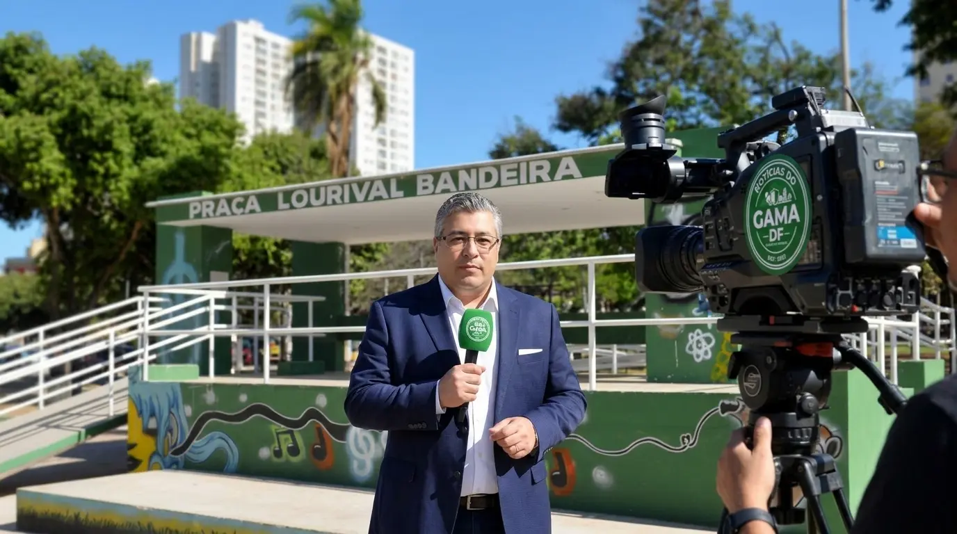 Painel informativo sobre a nova tarifa de passagem em Gama