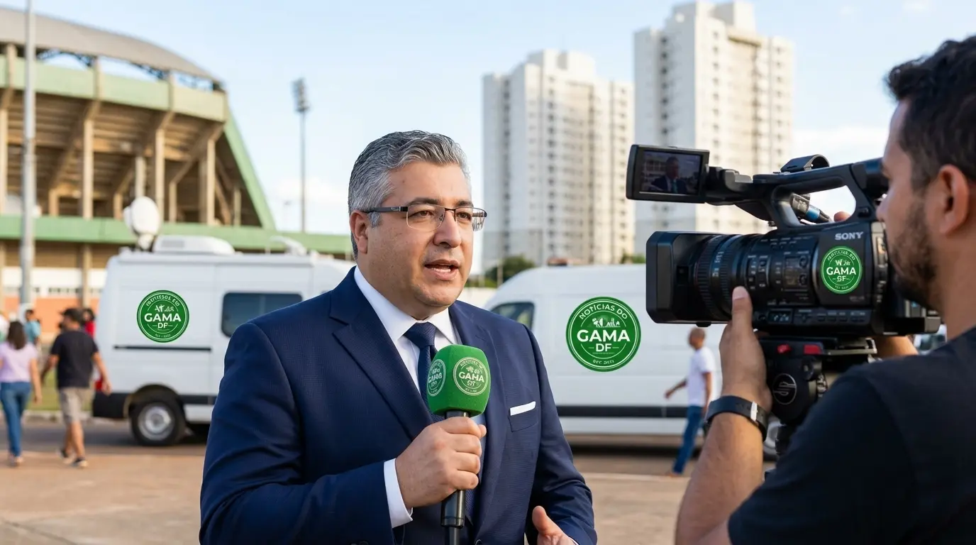 Local do atropelamento no Gama com a polícia no local